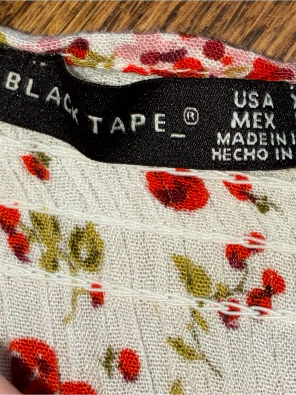 Black Tape Patchwork Floral Print Playsuit Romper Girlhoodcore Gardencore Twee